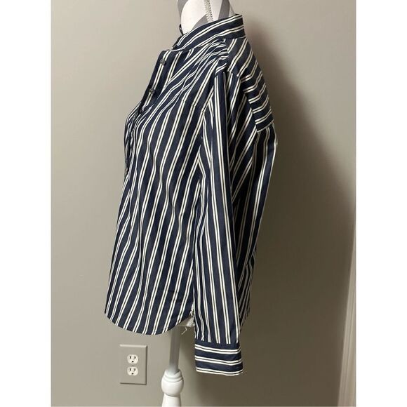 J Crew band-collar pop over blouse - Picture 3 of 11